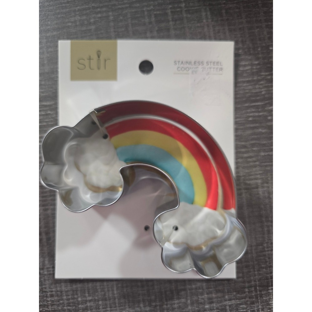 Stir Stainless Steel Rainbow Cookie Cutter‎ 3"x4"
